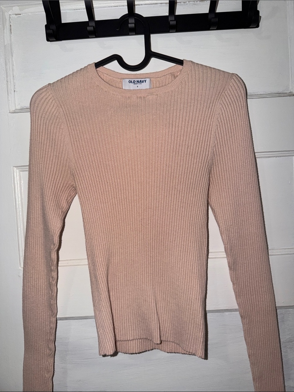Old Navy Pink Ribbed Long Sleeve Top